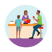A family eating