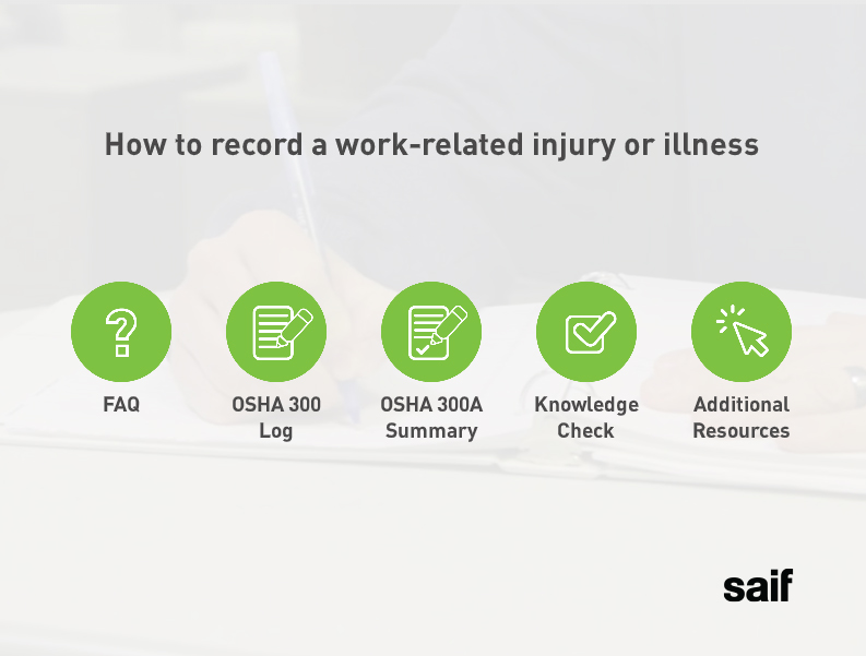 OSHA 300 training screen