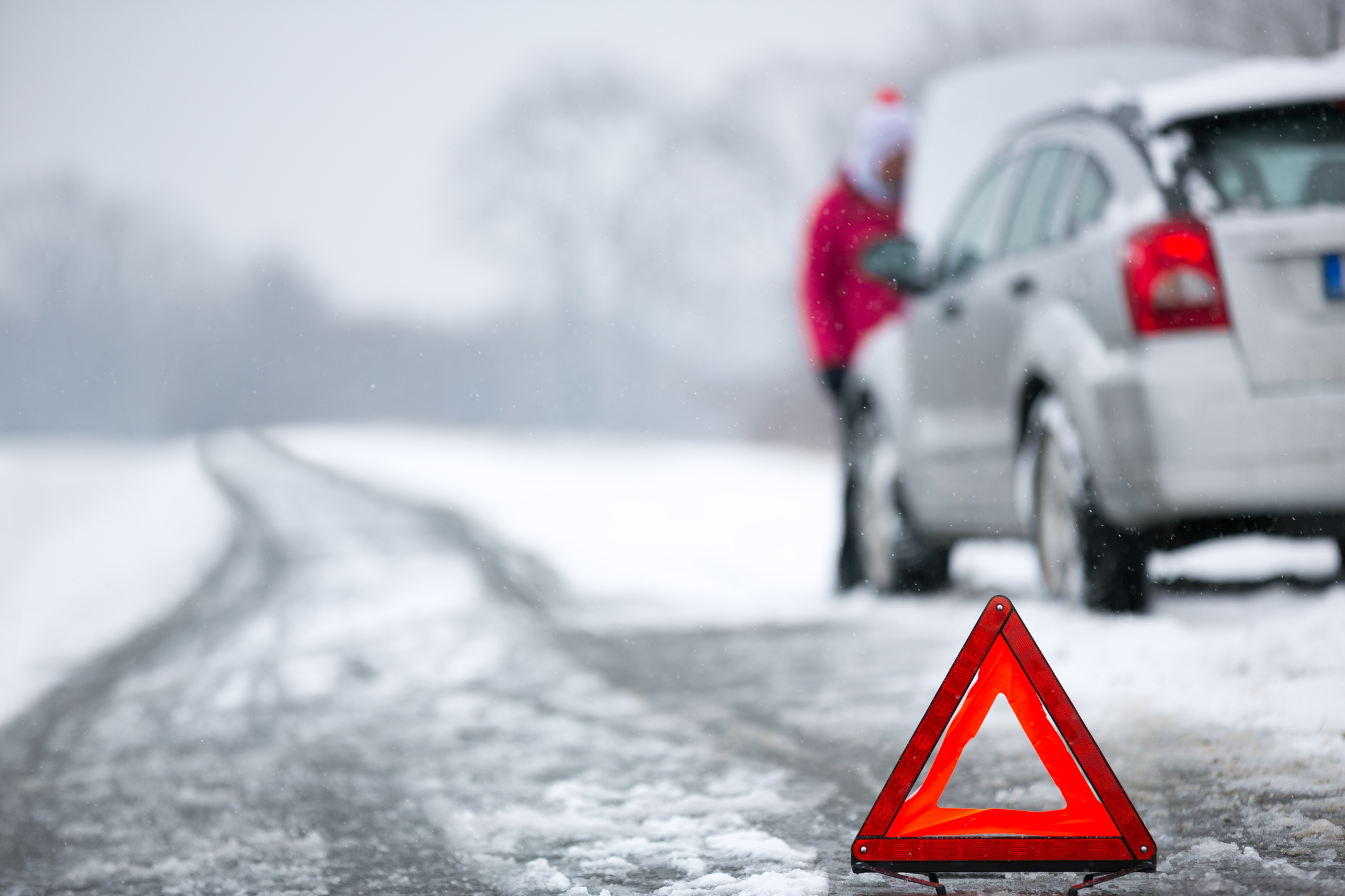 Car on icy road