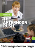 I work for "The afternoon rush"